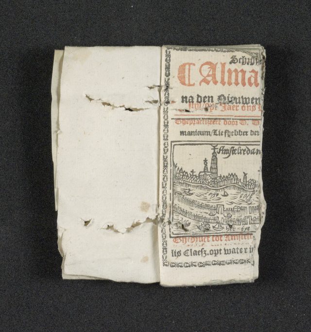 Fragment van de Middelburgse Almanach van Abraham Verniers, 1603